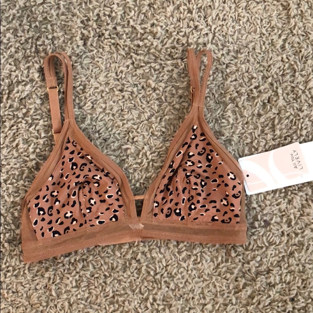 Lively Leopard Print Bralette (Small)